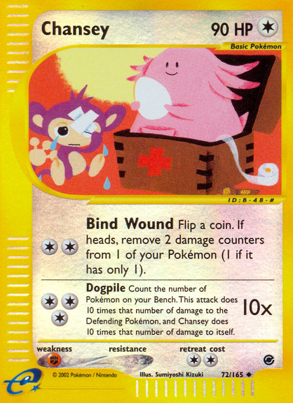 E-Series Expedition Chansey #72/165 reverse holo